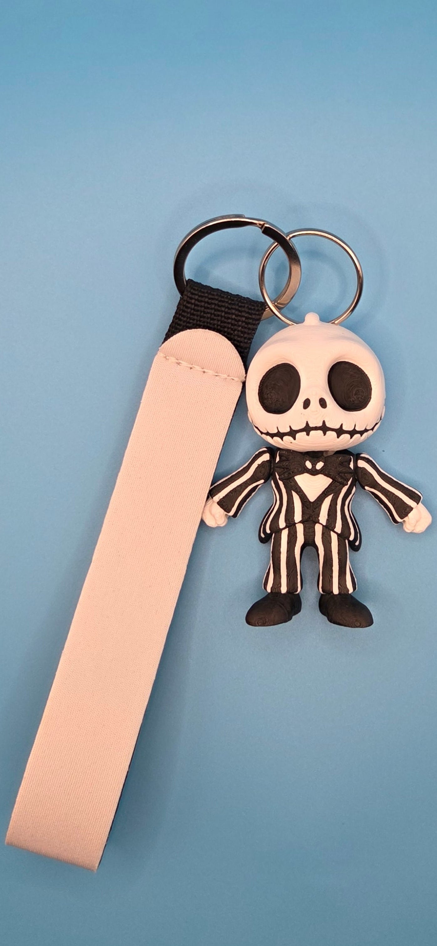 3D printed jack skellington keychain