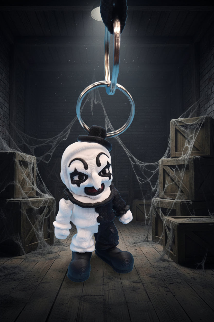 3D printed art the clown keychain