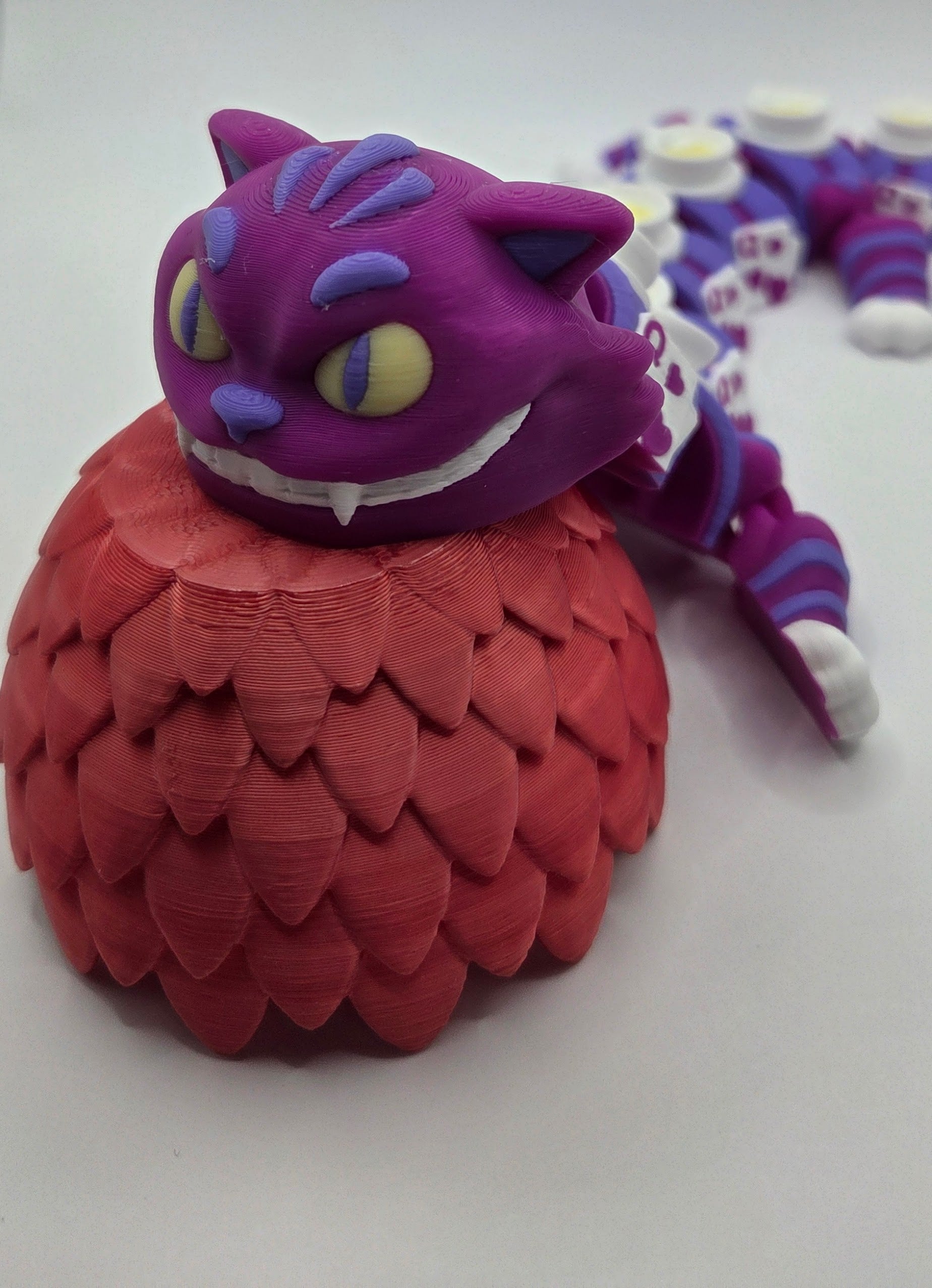 3D printed cheshire the cat dragon