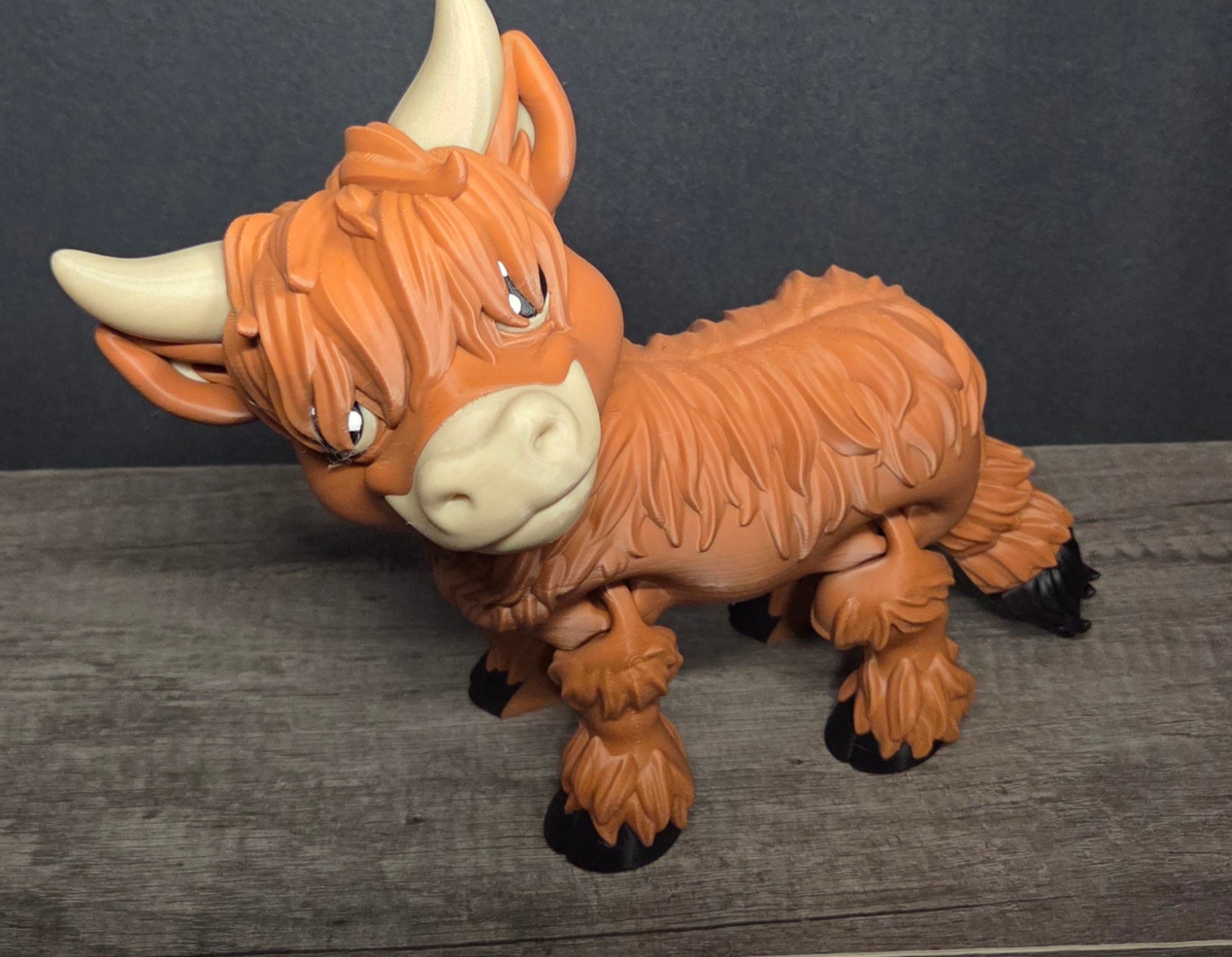 3D Printed Flexi Highland Cow