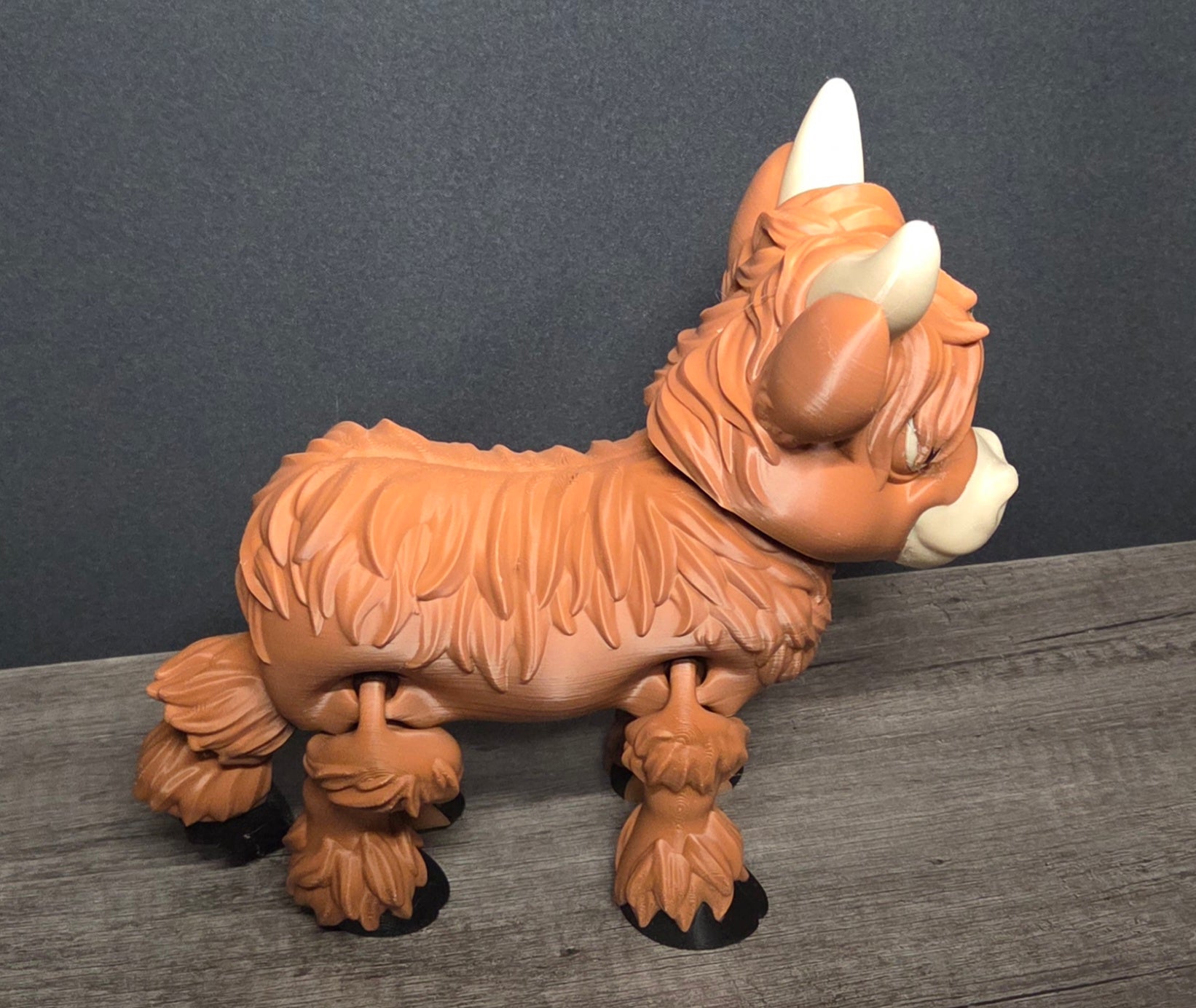 3D Printed Flexi Highland Cow