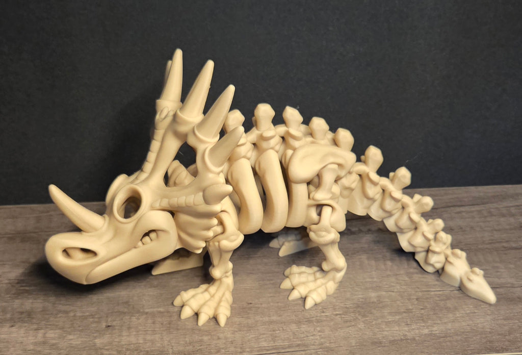 Large 3D Printed Flexi Styracosaurus Skeleton