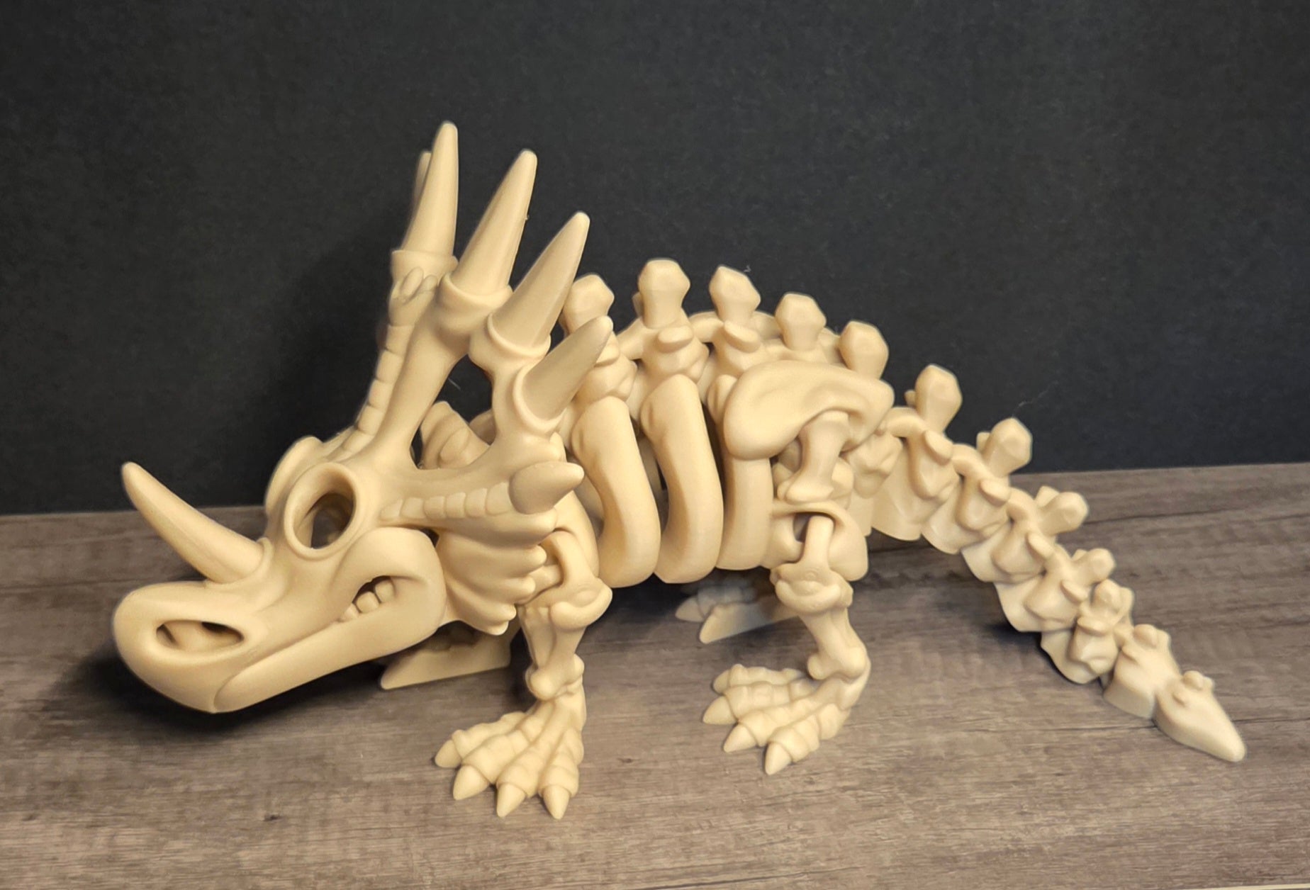Large 3D Printed Flexi Styracosaurus Skeleton