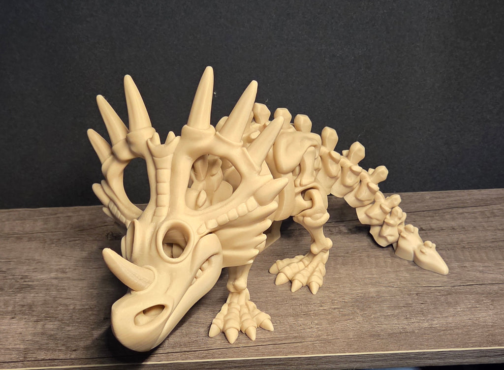 Large 3D Printed Flexi Styracosaurus Skeleton
