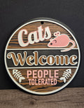 3D Printed Cats Welcome Sign