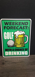 3D Printed Golfing & Drinking Sign