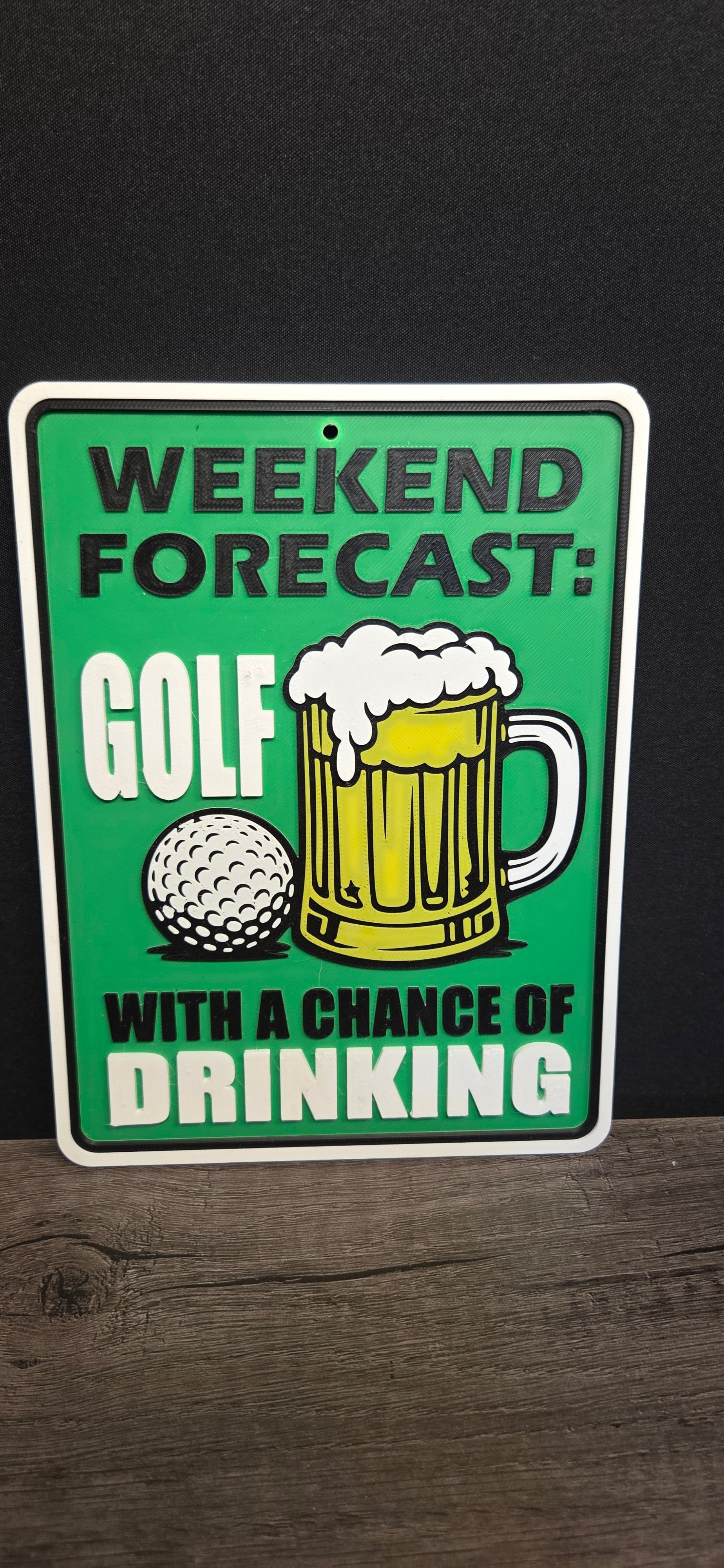 3D Printed Golfing & Drinking Sign