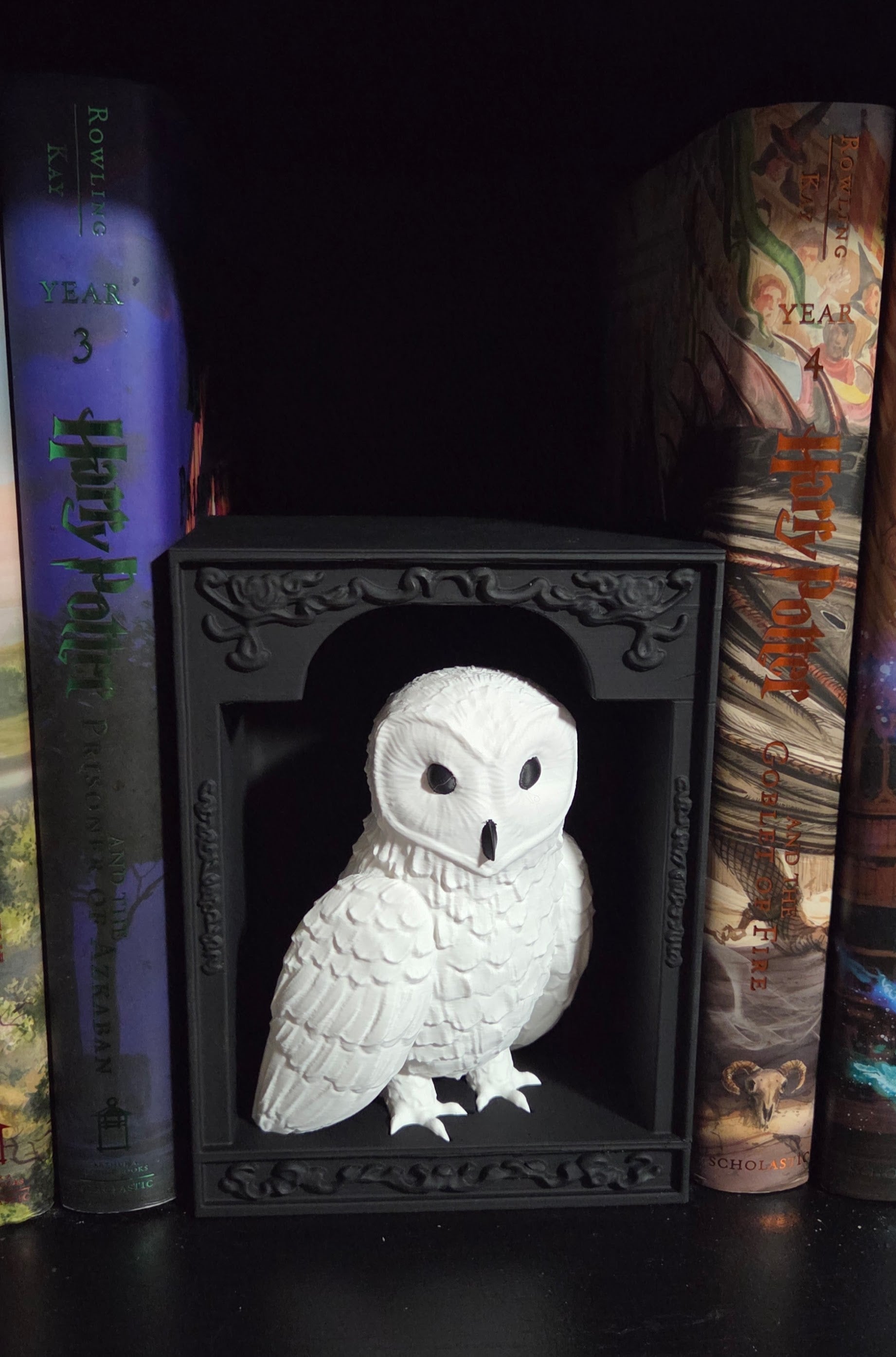 3D Printed Snowy Owl Inspired Book Nook