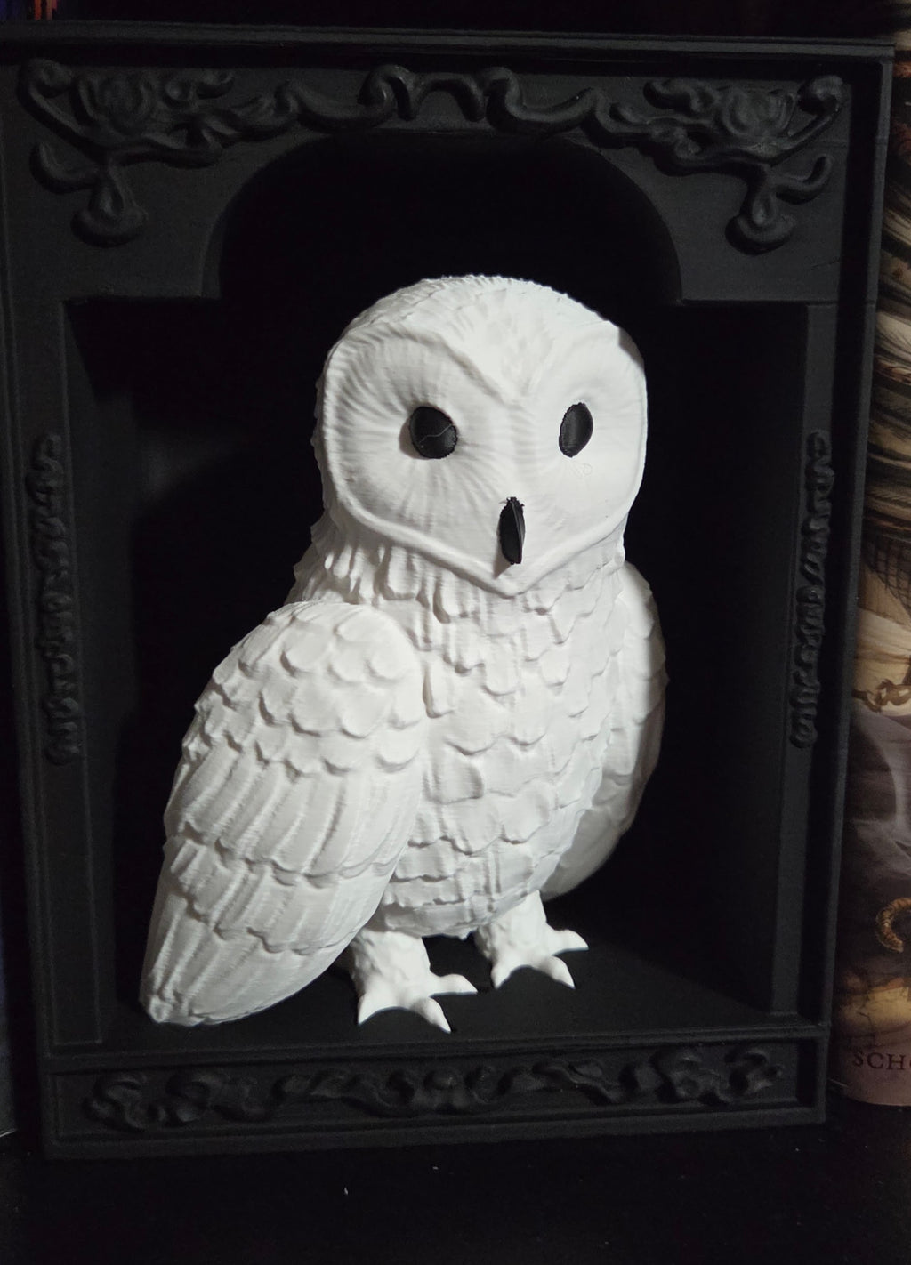 3D Printed Snowy Owl Inspired Book Nook
