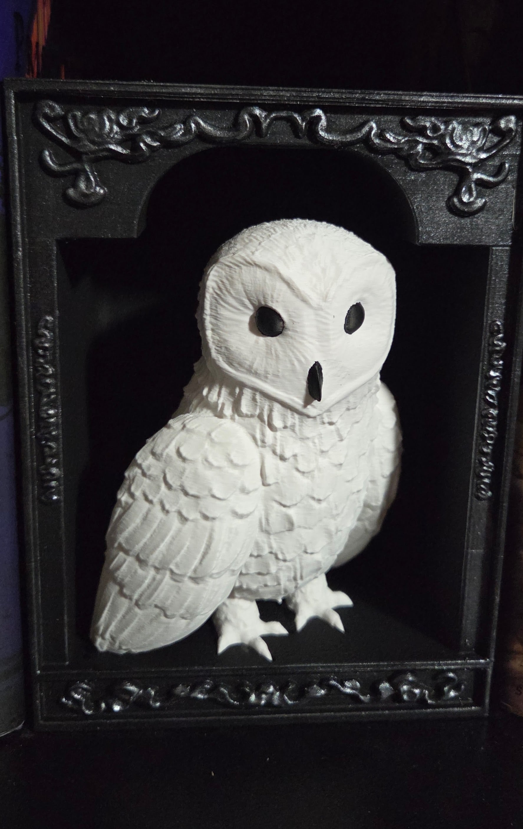 3D Printed Snowy Owl Inspired Book Nook
