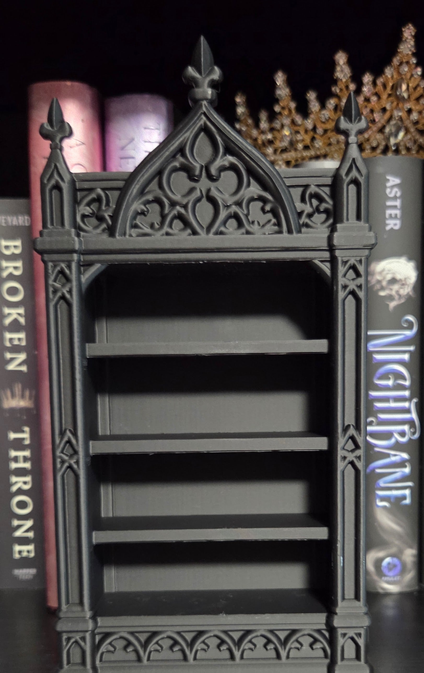 3D Printed Mini Gothic Bookshelf