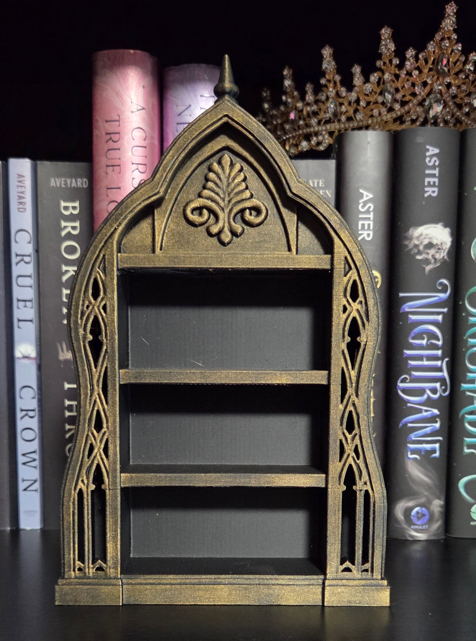 3D Printed Mini Gothic Arch Bookshelf