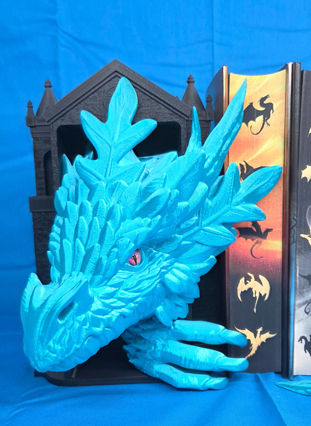 3D Printed Forest Emerging Dragon Book Nook