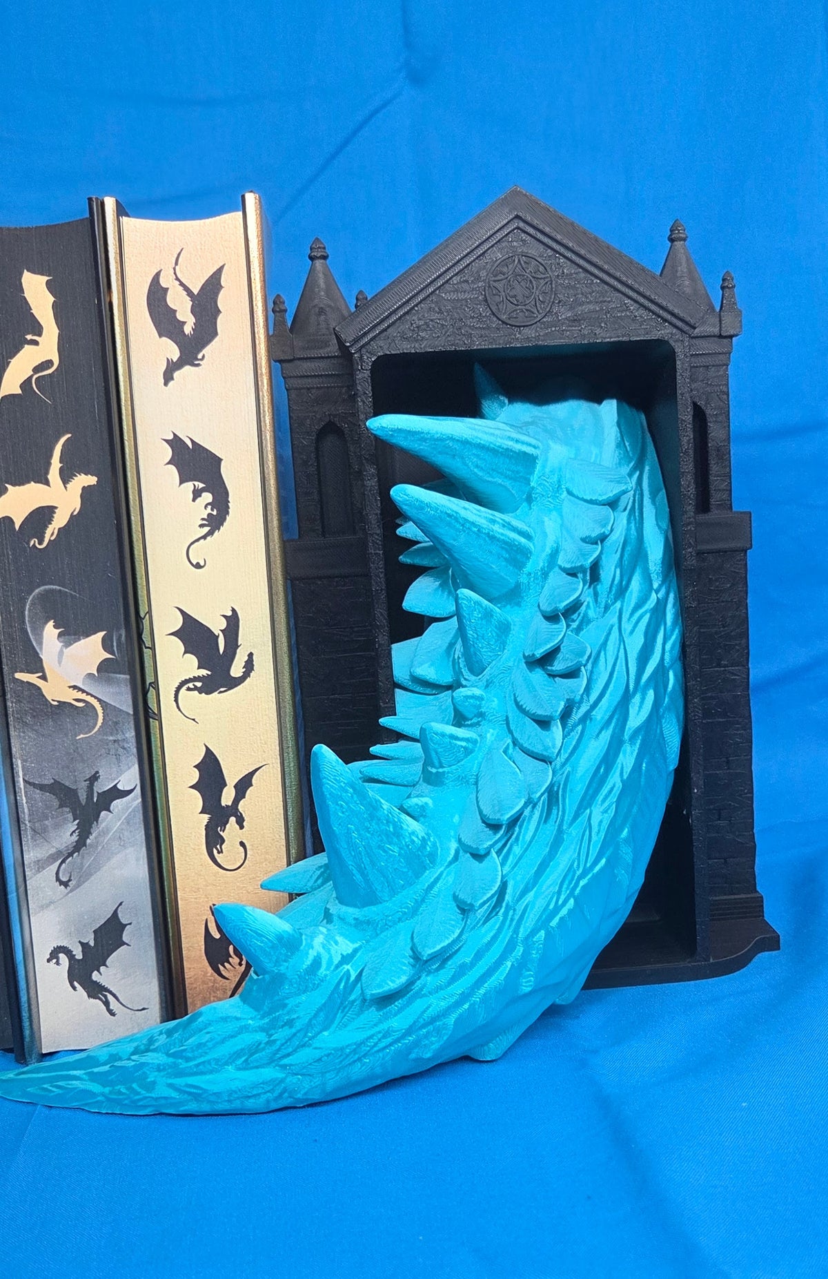 3D Printed Forest Emerging Dragon Book Nook