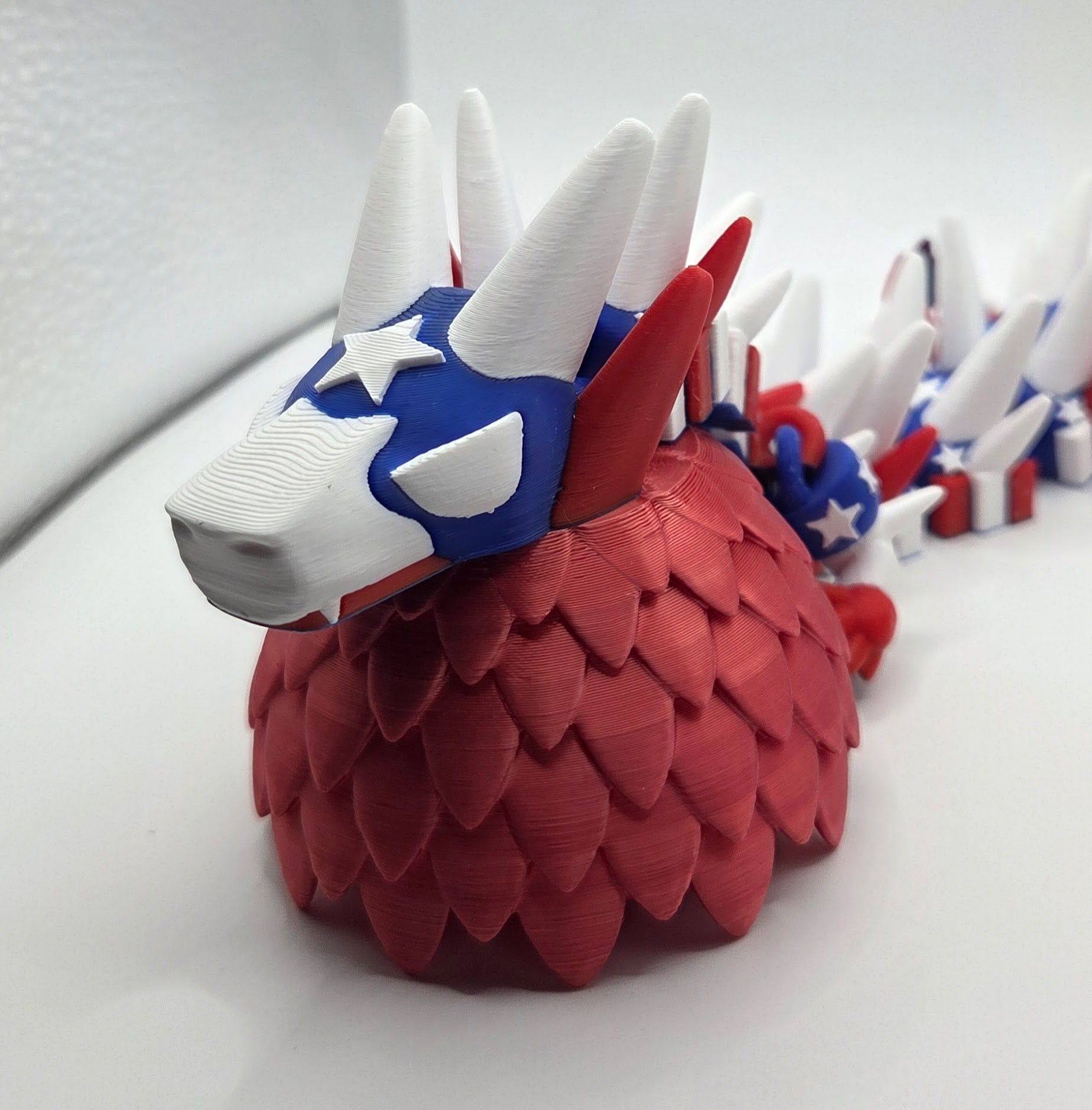 3D printed captain america dragon