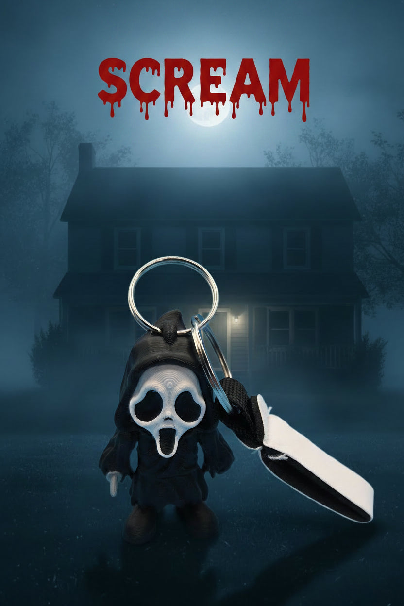 3D printed ghostface keychain