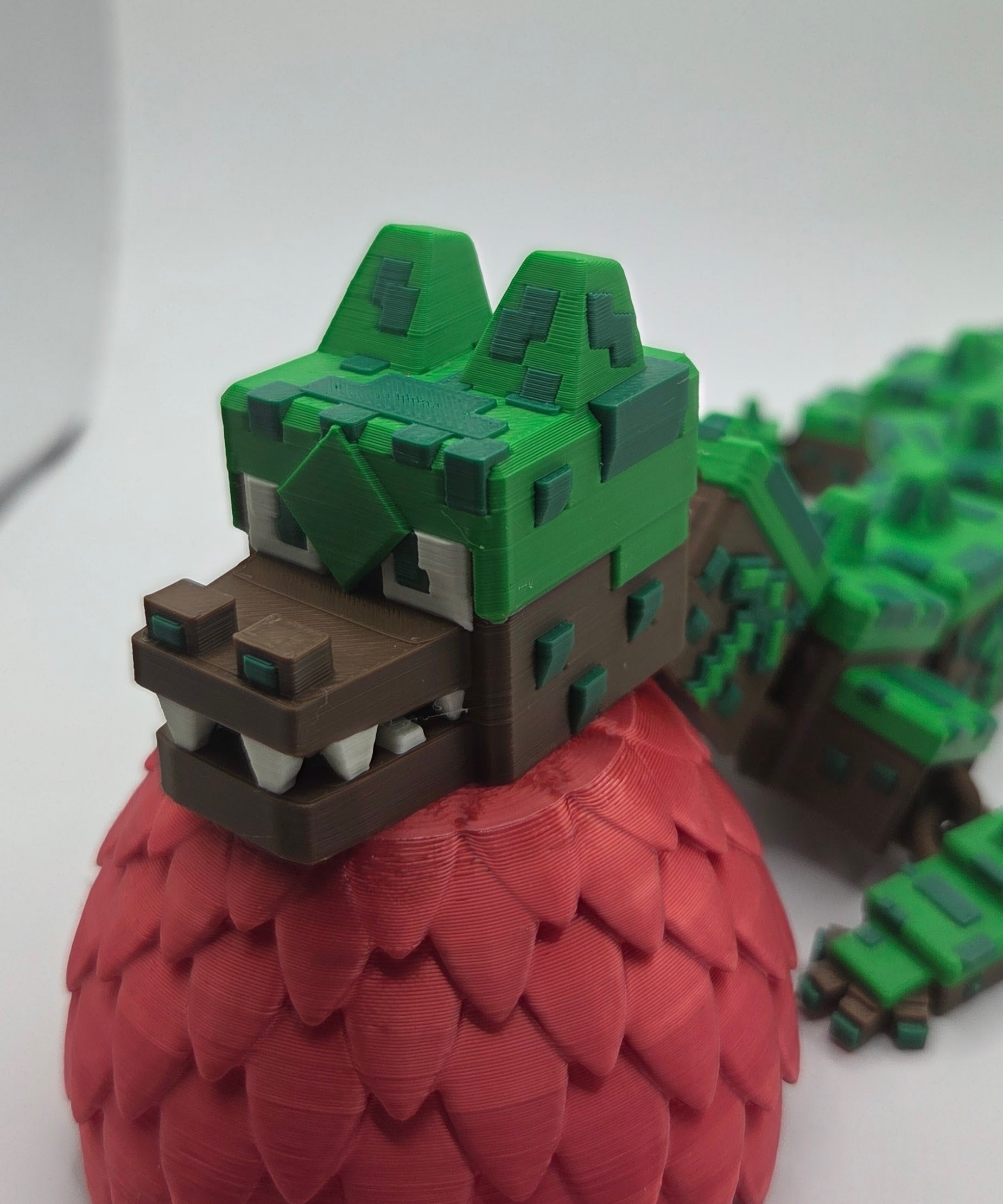 3D printed minecraft dragon