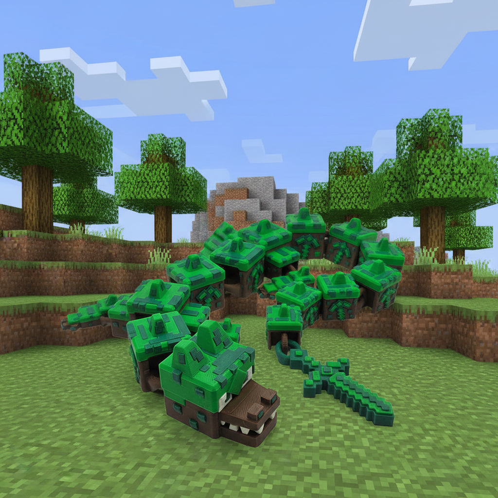 3D printed minecraft dragon
