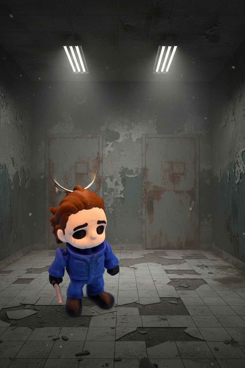 3D printed michael myers kechain