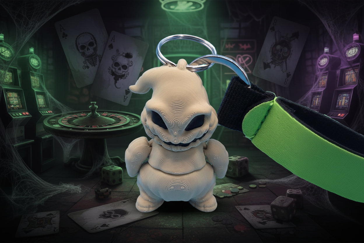 3D printed oogie boogie keychain